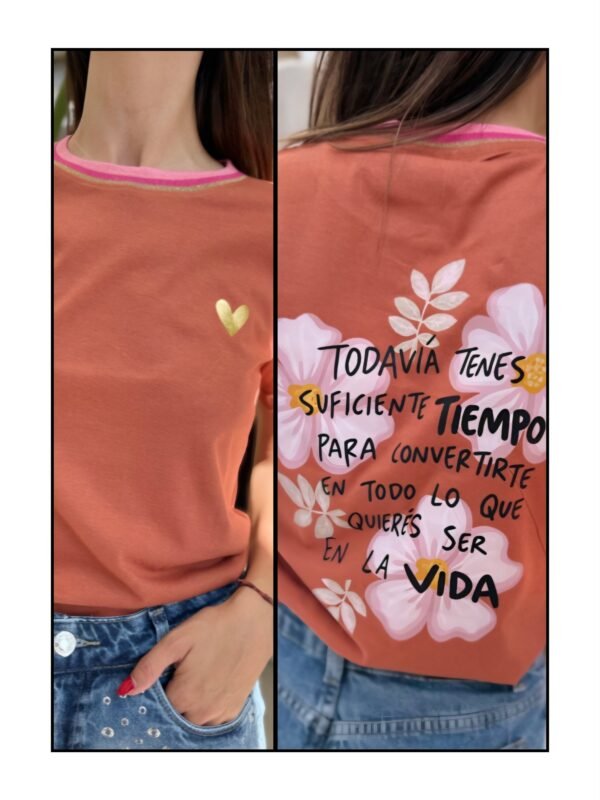 Remera cuello tejido